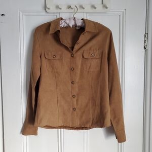 Vintage Cherokee Tan Sueded Button Down